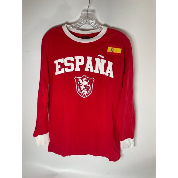 Unitas Espana Spain Soccer t shirt long sleeves Men's size S - Picture 1 of 5